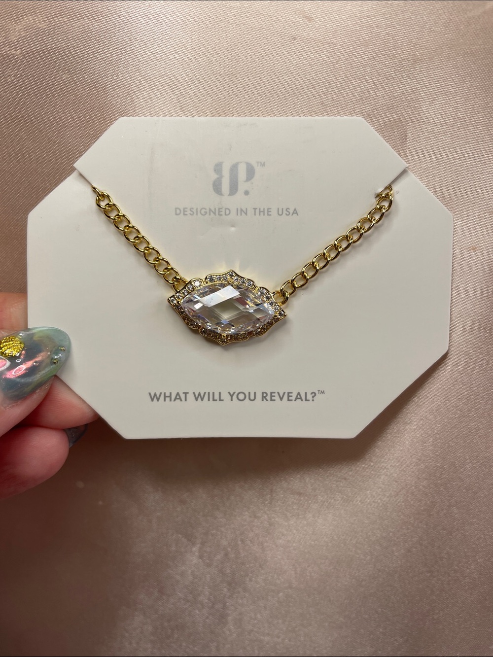 Bomb Party “I Refuse To Settle” Diamond CZ on Gold $128 MSRP